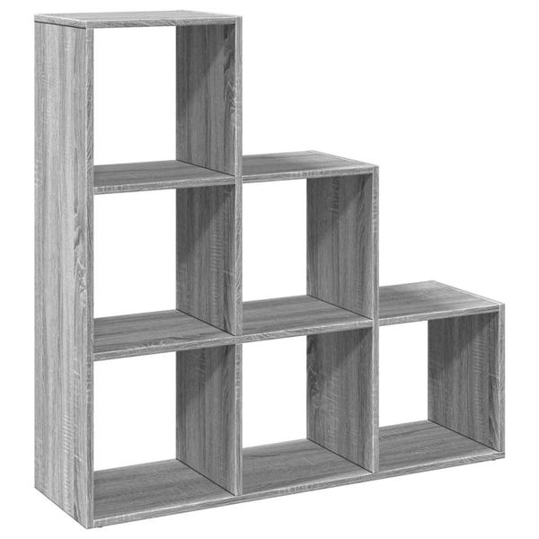 Syfax™ Libreria Divisorio 3Ripiani Grigio Sonoma 99X29X99Cm Truciolato-image