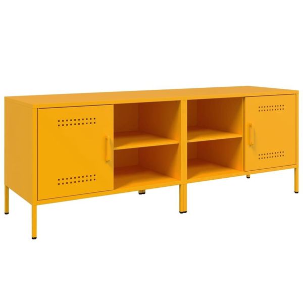 Syfax™ Mobili Tv 2 Pz Giallo Senape 68X39X50,5 Cm In Acciaio-image