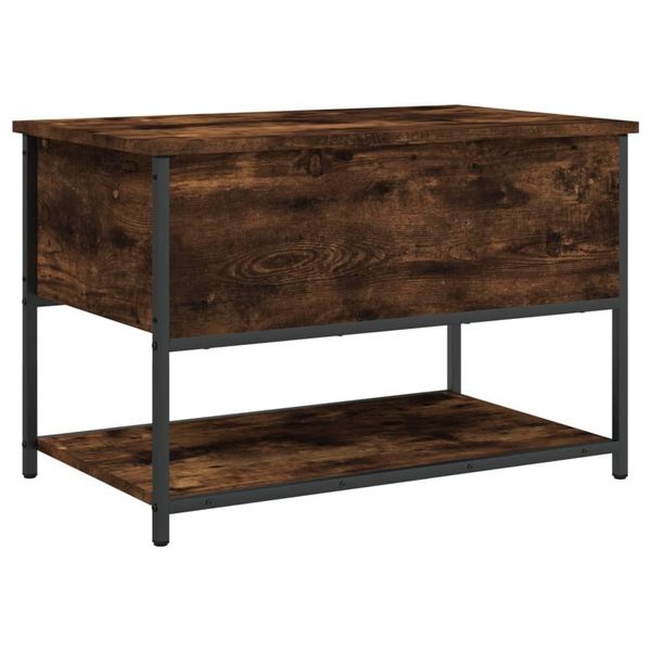 Syfax™ Panca Portaoggetti Rovere Fumo 70X42,5X47 Cm Legno Multistrato-image