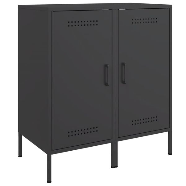 Syfax™ Credenze 2 Pz Nere 36X39X79 Cm In Acciaio-image