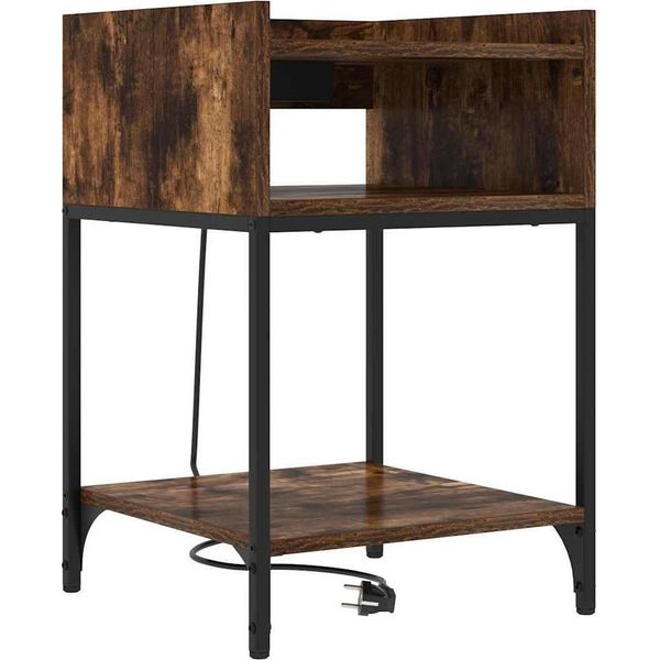 Syfax™ Armadio Da Notte Rovere Fumé 40 X 40 X 61 Cm Legno Multistrato-image