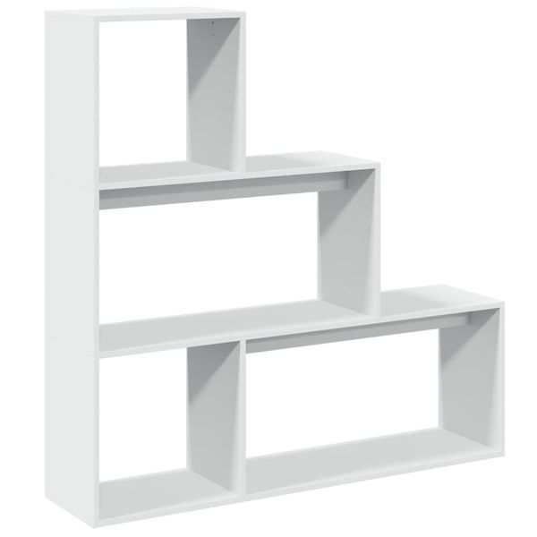 Syfax™ Libreria Divisorio 3 Ripiani Bianca 123X29X123 Cm In Truciolato-image