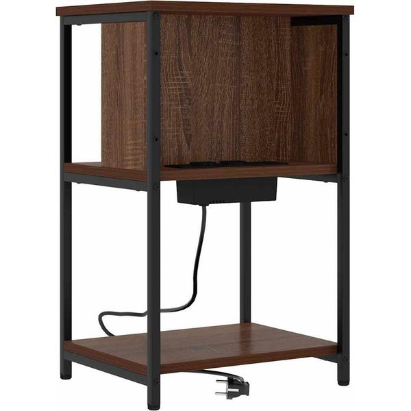 Syfax™ Armadio Da Notte Rovere Marrone 38 X 31 X 61 Cm-image