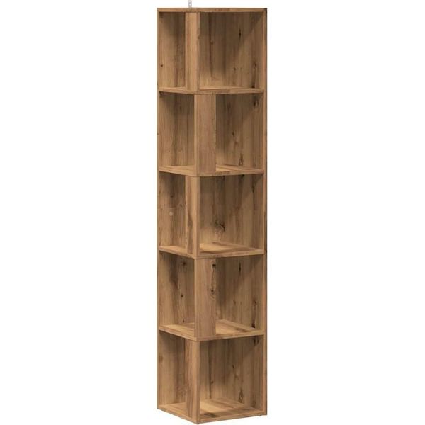 Syfax™ Mobile Angolare Rovere Artigianale 33X33X165 Cm In Truciolato-image