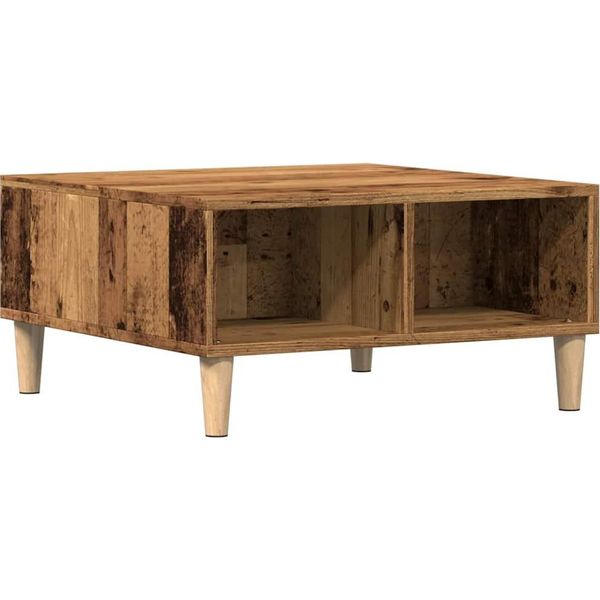 Syfax™ Tavolino Da Salotto Legno Antico 60X60X30 Cm Legno Multistrato-image