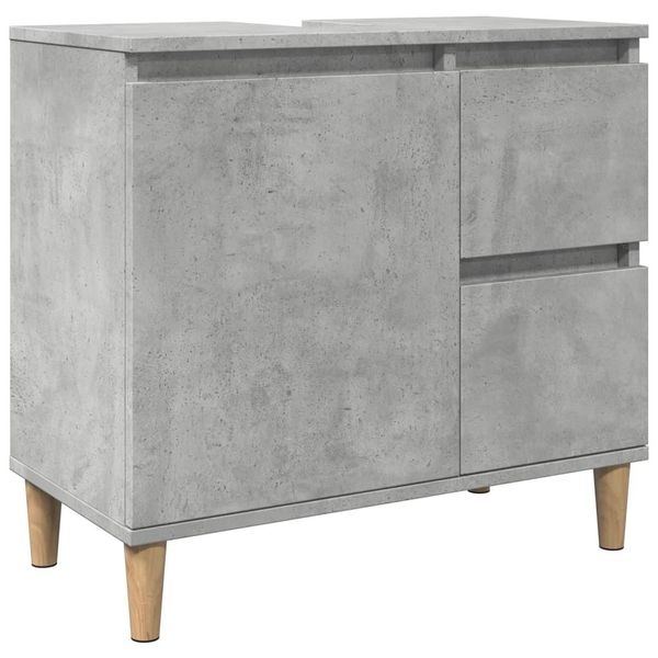 Syfax™ Mobile Lavabo Da Bagno Grigio Rovere 65X33X60 Cm In Truciolato-image