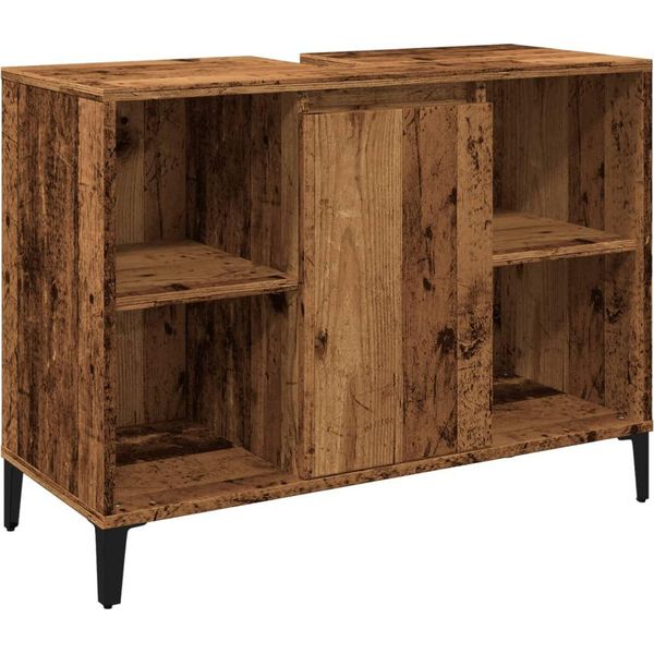 Syfax™ Mobile Lavabo Legno Antico 80X33X60 Cm In Legno Multistrato-image