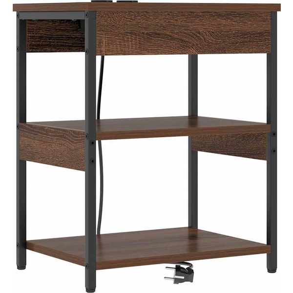 Syfax™ Armadio Da Notte Rovere Marrone 41 X 31 X 51 Cm-image
