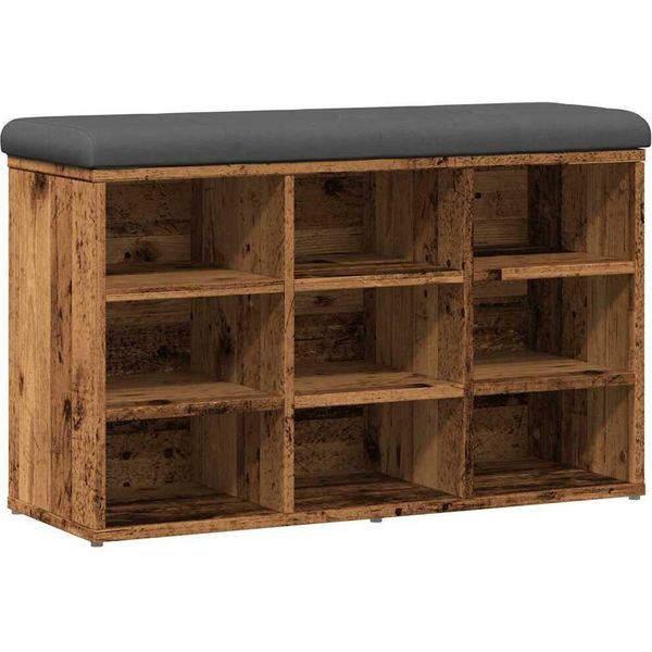 Syfax™ Panca Porta Scarpe Legno Antico 82X32X50 Cm Legno Multistrato-image