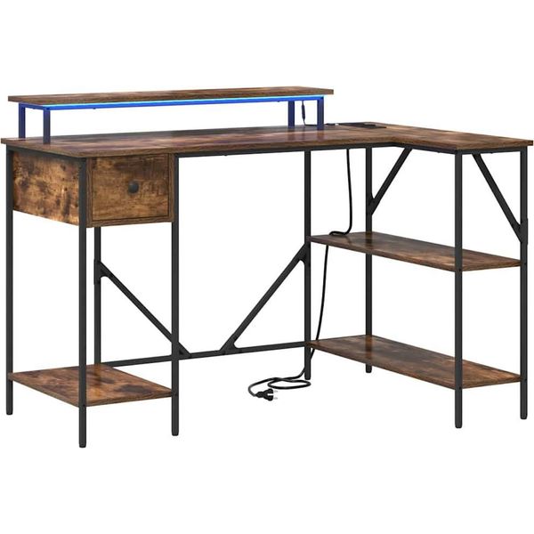 Syfax™ Scrivania Rovere Fumé 120 X 79 X 86,5 Cm Legno Multistrato-image