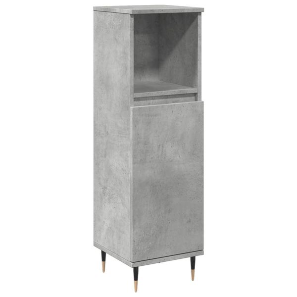 Syfax™ Armadietto Da Bagno Grigio Cemento 30X30X100 Cm In Truciolato-image