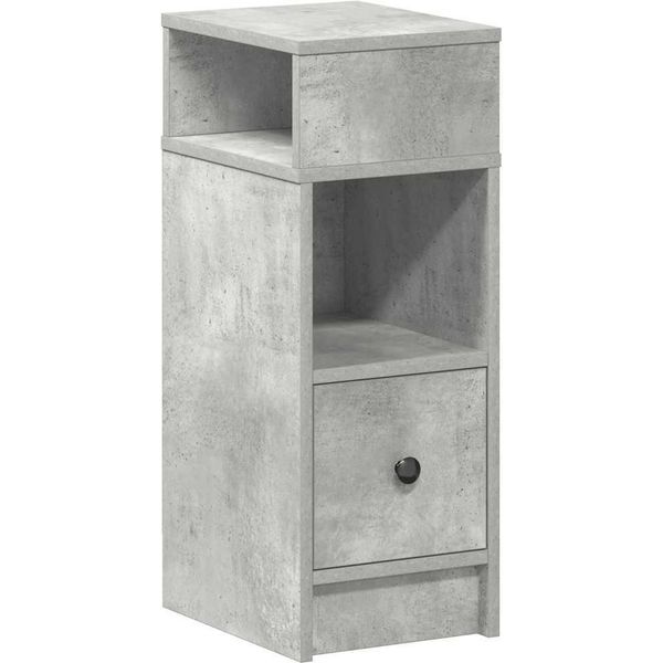 Syfax™ Comodino Con Cassetto Grigio Cemento 25X31X66 Cm-image