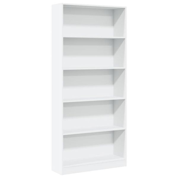 Syfax™ Libreria Bianca 80X24X176 Cm In Legno Multistrato-image