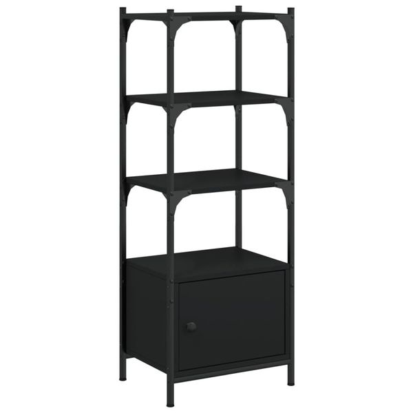 Syfax™ Libreria A 3 Ripiani Nera 41X30X109,5 Cm In Legno Multistrato-image