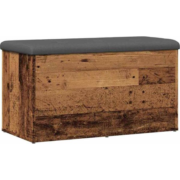 Syfax™ Panca Portaoggetti Legno Antico 82X42X45 Cm Legno Multistrato-image