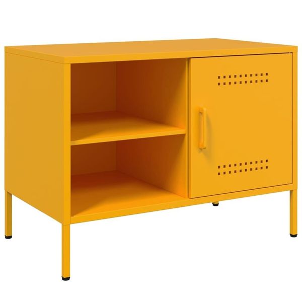 Syfax™ Mobile Tv Giallo Senape 68X39X50,5 Cm In Acciaio-image