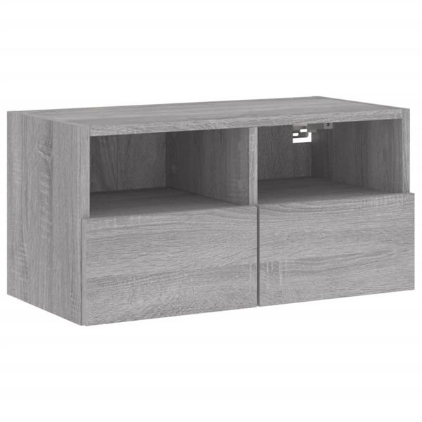 Syfax™ Mobile Tv A Parete Grigio Sonoma 60X30X30 Cm Legno Multistrato-image