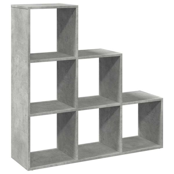 Syfax™ Libreria Divisorio 3Ripiani Grigio Cemento 99X29X99 Truciolato-image