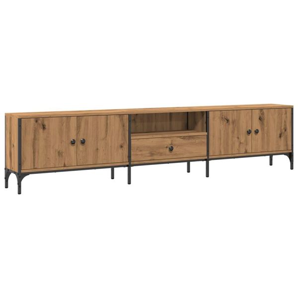 Syfax™ Mobile Tv Cassetto Rovere Artigianale 200X25X44Cm In Truciolato-image