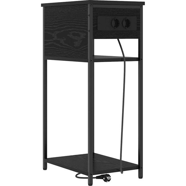 Syfax™ Armadio Da Notte Rovere Nero 41 X 28 X 76 Cm Legno Multistrato-image
