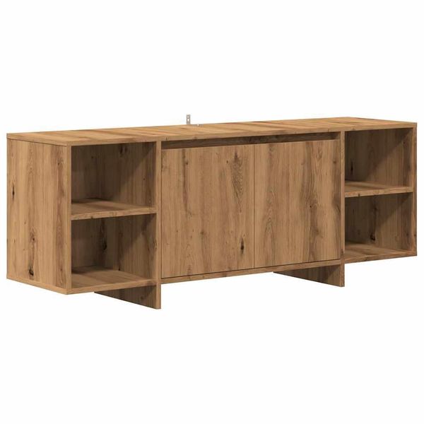 Syfax™ Mobile Tv Rovere Artigianale 130X35X50 Cm In Legno Multistrato-image