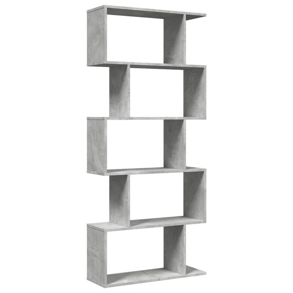Syfax™ Libreria Divisorio 5Piani Grigio Cemento 70X24X161Cm Truciolato-image