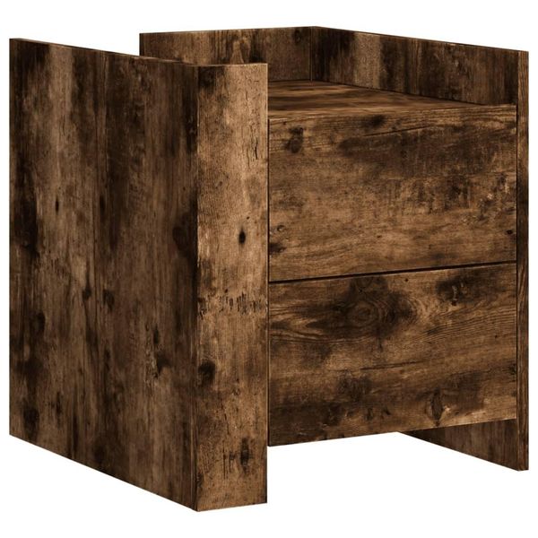 Syfax™ Comodino Rovere Fumo 45X50X50 Cm In Truciolato-image