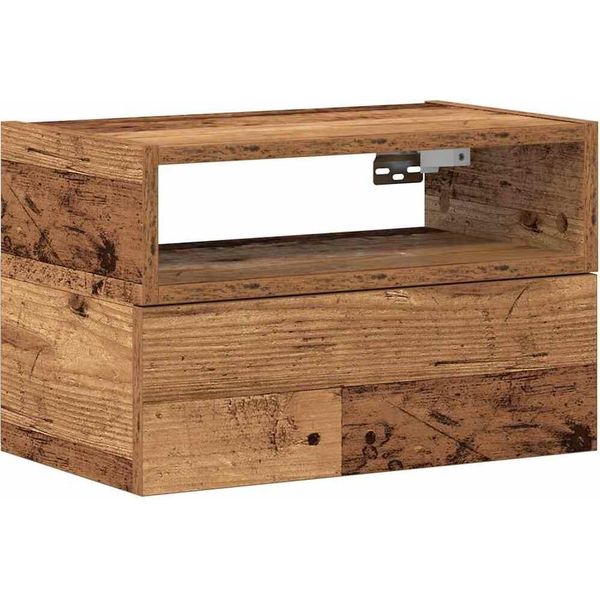 Syfax™ Comodino A Muro Legno Antico 45X26X28,5 Cm-image