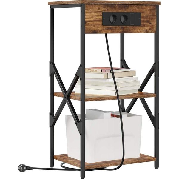 Syfax™ Armadio Da Notte Rovere Fumé 41 X 31 X 76 Cm Legno Multistrato-image