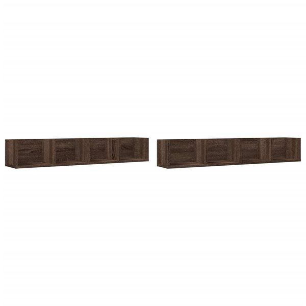 Syfax™ Mobili Parete 2 Pz Rovere Marrone 99X18X16,5 Cm In Multistrato-image