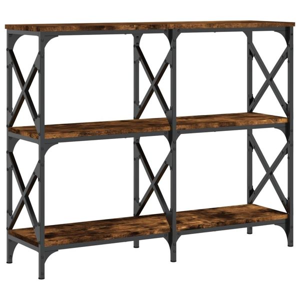 Syfax™ Tavolo Consolle Rovere Fumo 100X28X80,5 Cm In Legno Multistrato-image