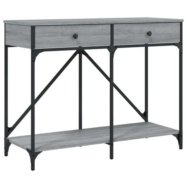 Syfax™ Tavolo Consolle Grigio Sonoma 100X39X78,5 Cm Legno Multistrato-image