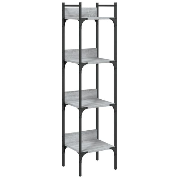 Syfax™ Libreria 4Ripiani Grigio Sonoma 35X30X138,5Cm Legno Multistrato-image