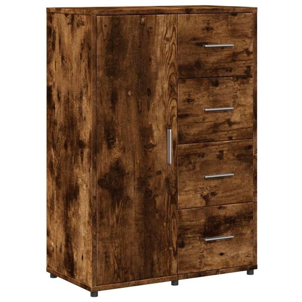 Syfax™ Credenza Rovere Fumo 60X31X84 Cm In Legno Multistrato-image