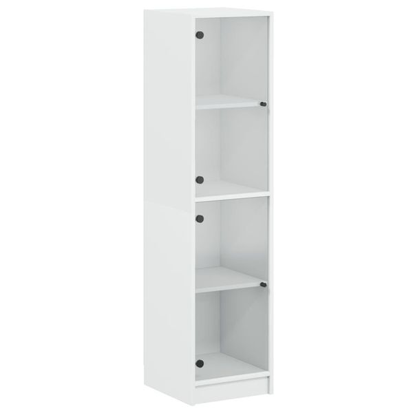 Syfax™ Credenza Con Ante In Vetro Bianca 35X37X142 Cm-image
