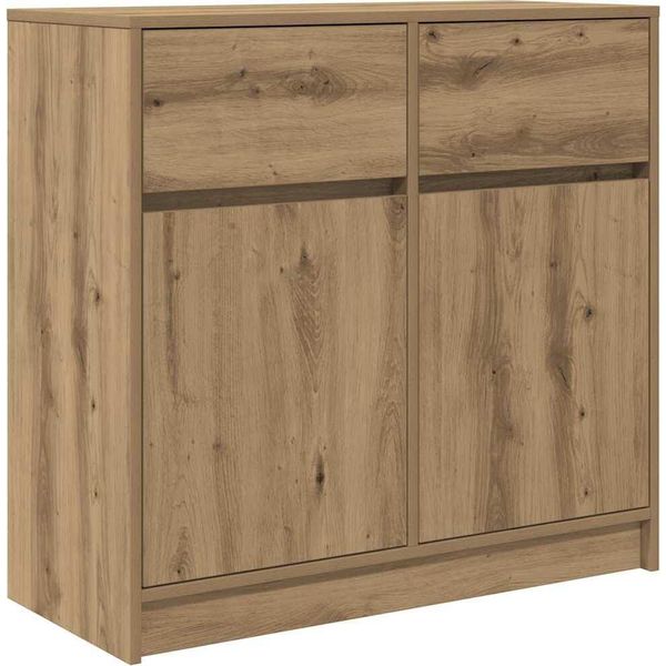 Syfax™ Credenza Con Cassetto Rovere Artigianale 80X34X76 Cm Truciolato-image