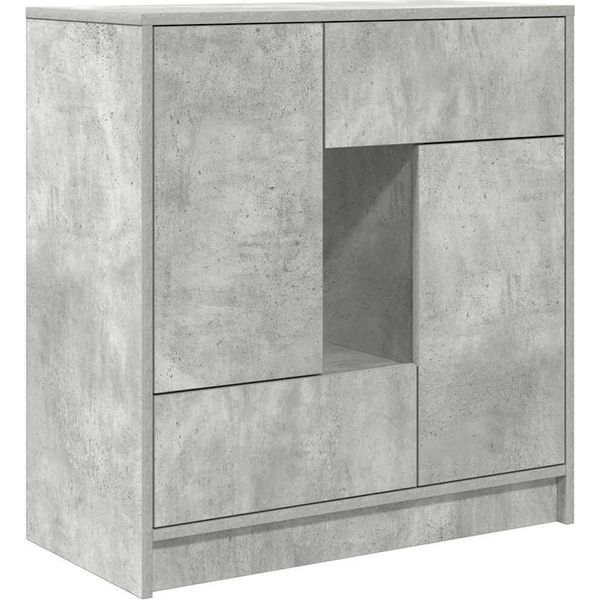 Syfax™ Credenza Con Cassetti E Ante Grigio Cemento 70,5X34X74,5 Cm-image