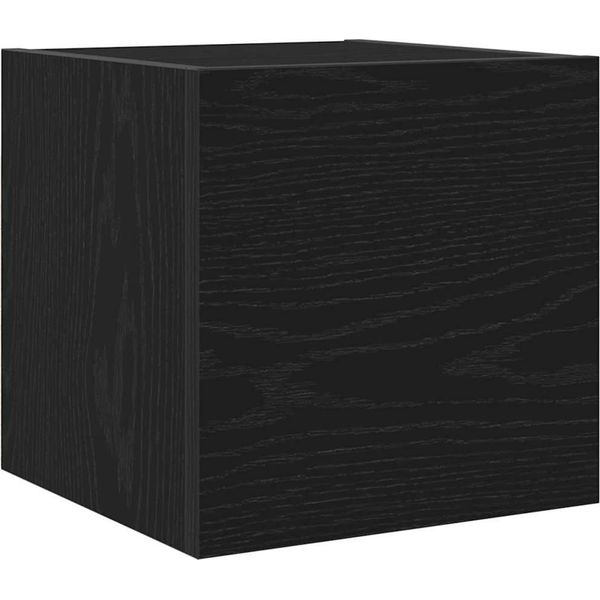 Syfax™ Mobile Tv Rovere Nero 30,5 X 30 X 30 Cm Legno Multistrato-image