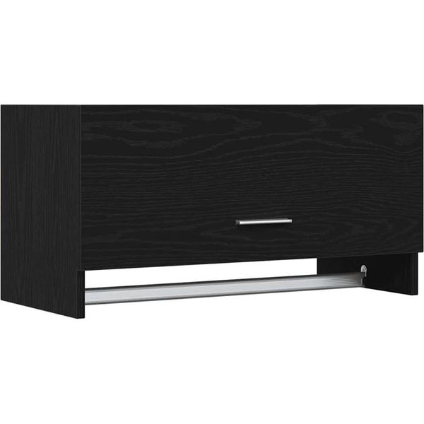 Syfax™ Guardaroba Rovere Nero 70 X 32,5 X 35 Cm Legno Multistrato-image