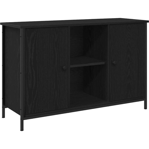Syfax™ Set Mobile Tv Rovere Nero 101 X 35 X 65 Cm Legno Multistrato-image