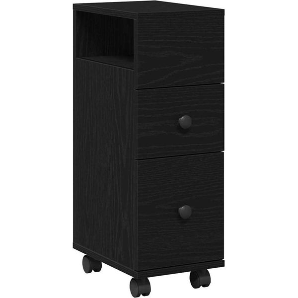 Syfax™ Set Di Mobili Per Il Bagno Rovere Nero 33 X 23 X 65 Cm-image
