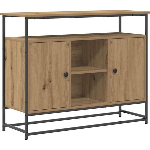 Syfax™ Credenza Rovere Artigianale 100 X 35 X 80 Cm Legno Multistrato-image