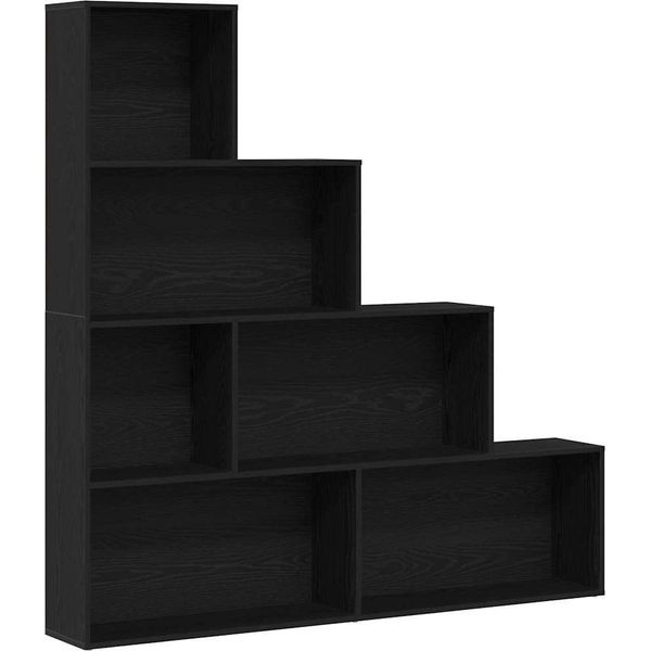 Syfax™ Armadio Per Libri Rovere Nero 155 X 24 X 160 Cm-image