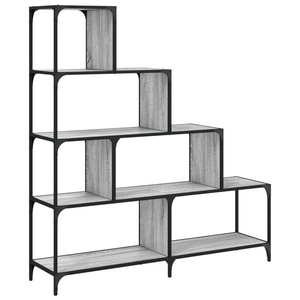 Syfax™ Libreria 4 Ripiani Grigio Sonoma 139X33,5X149 Legno Multistrato-image
