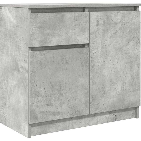 Syfax™ Credenza Con Cassetto Grigio Cemento 71X35X65 Cm In Truciolato-image