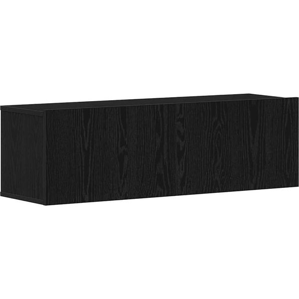 Syfax™ Mobile Tv Rovere Nero 100 X 30 X 30 Cm Legno Multistrato-image