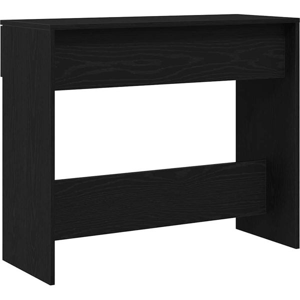 Syfax™ Tavolo Consolle Rovere Nero 30 X 36 X 75 Cm Legno Multistrato-image