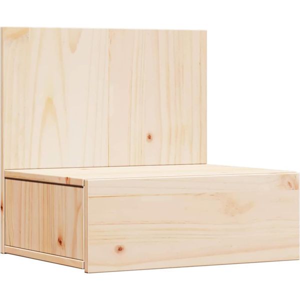 Syfax™ Comodino Marrone 42 X 32,5 X 40 Cm Legno Di Pino Massello-image