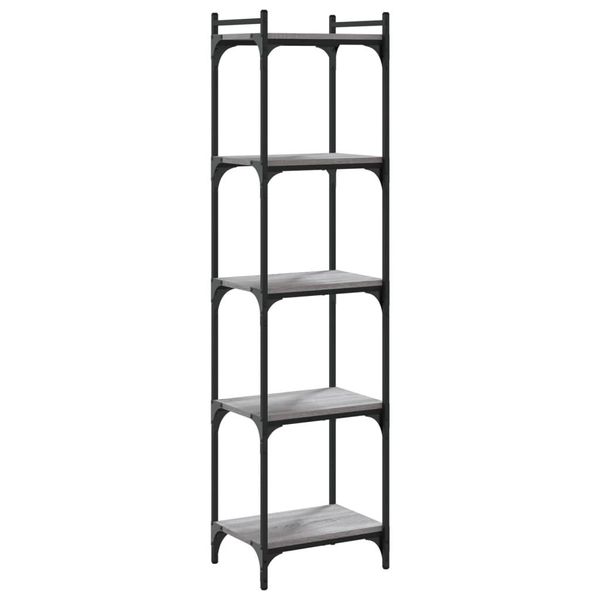 Syfax™ Libreria 5 Ripiani Grigio Sonoma 40X30X154Cm Legno Multistrato-image