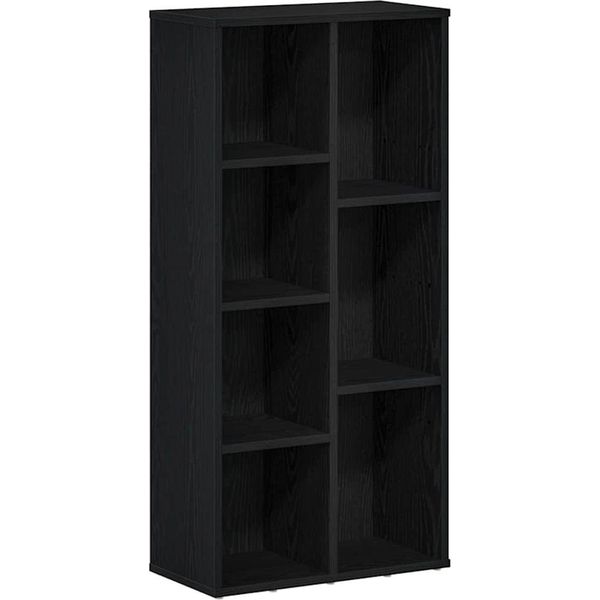 Syfax™ Libreria Rovere Nero 50X25X104 Cm In Legno Multistrato-image
